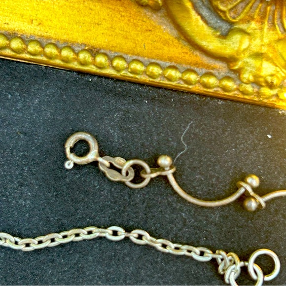 Vintage Sterling Silver and Rhinestone Necklace - Picture 4 of 5